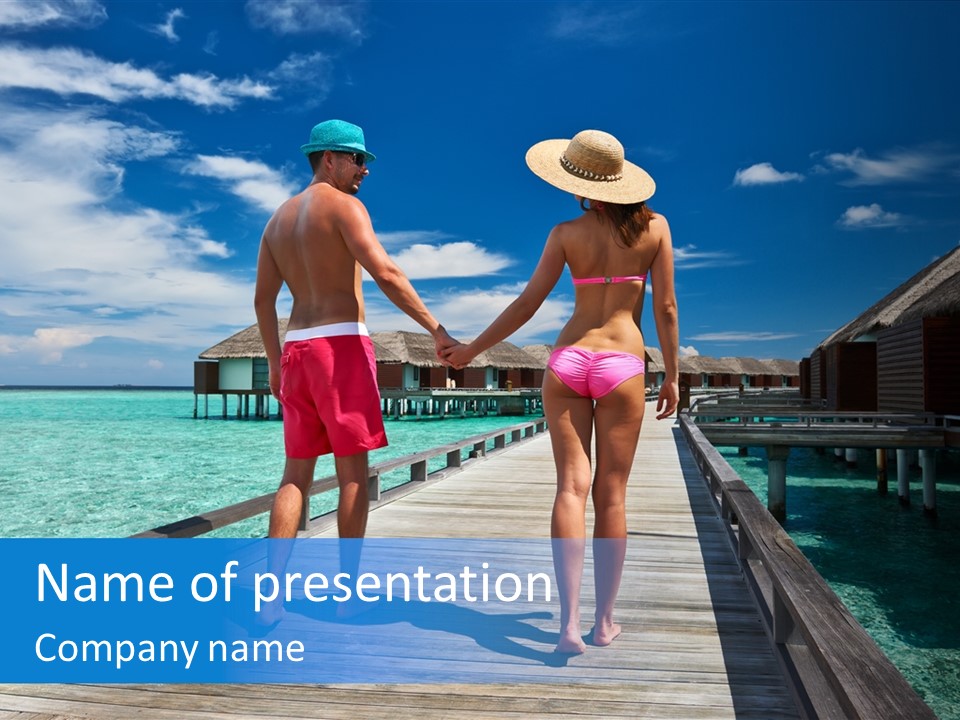 Luxury Tropical Lifestyle PowerPoint Template