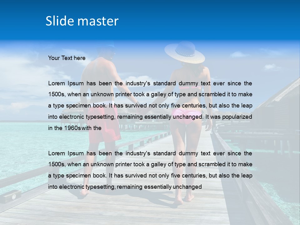 Luxury Tropical Lifestyle PowerPoint Template