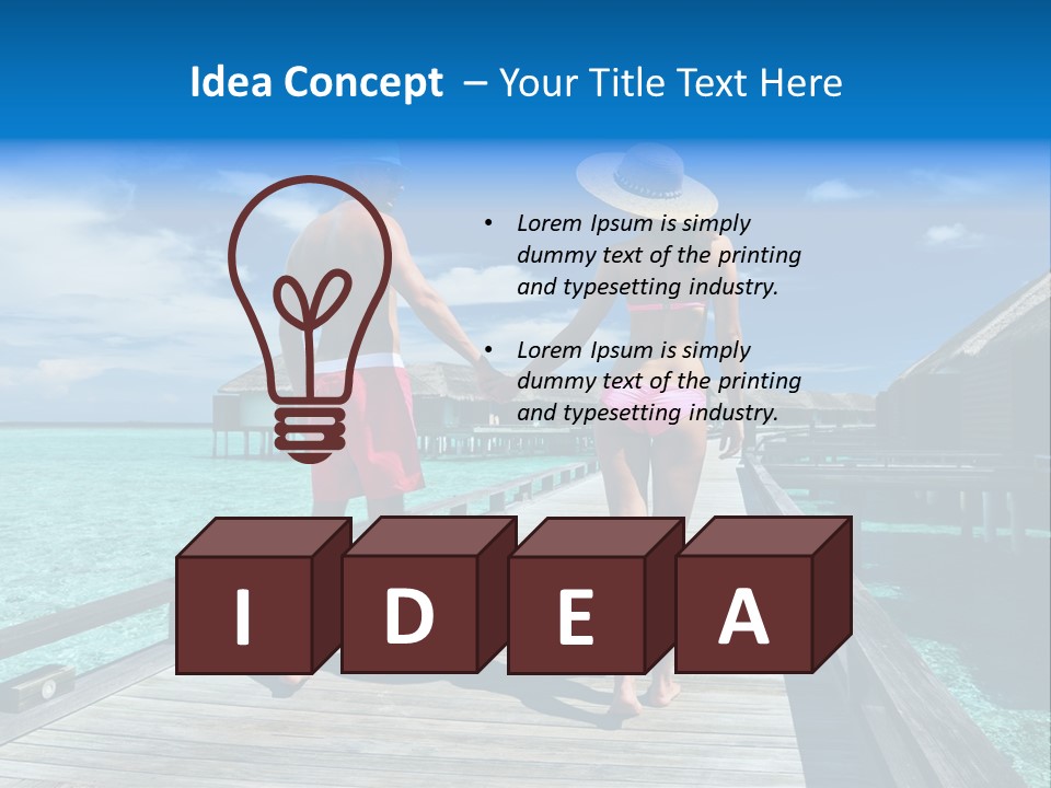 Luxury Tropical Lifestyle PowerPoint Template