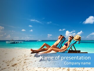 Tranquil Tourism Blue PowerPoint Template