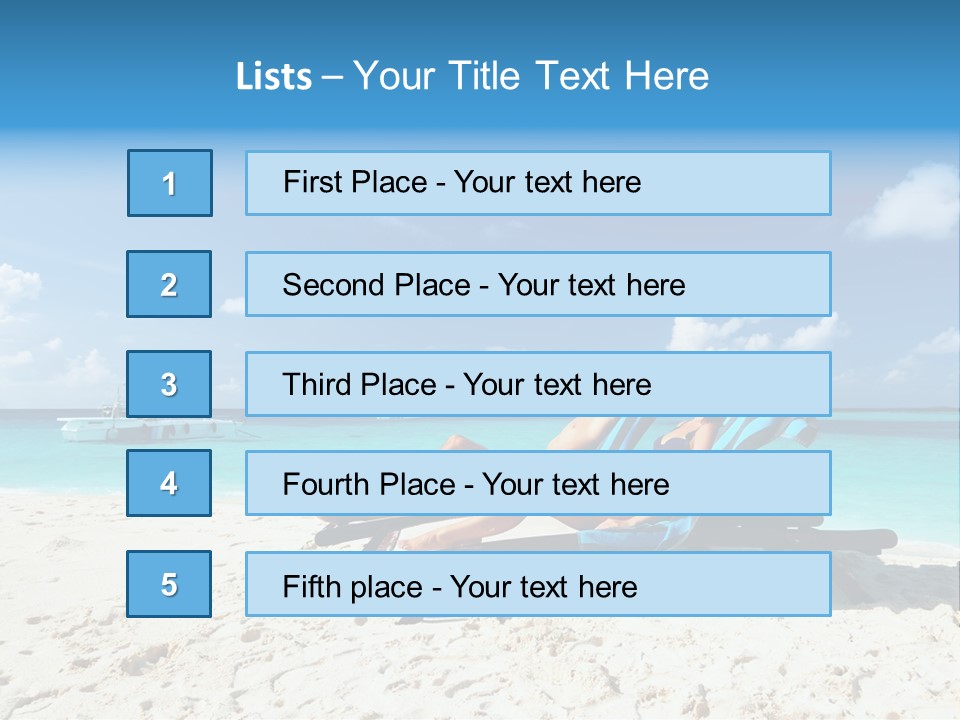 Tranquil Tourism Blue PowerPoint Template