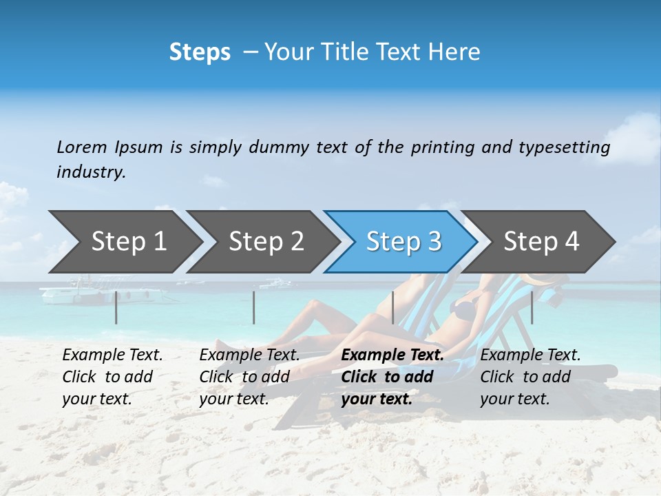 Tranquil Tourism Blue PowerPoint Template