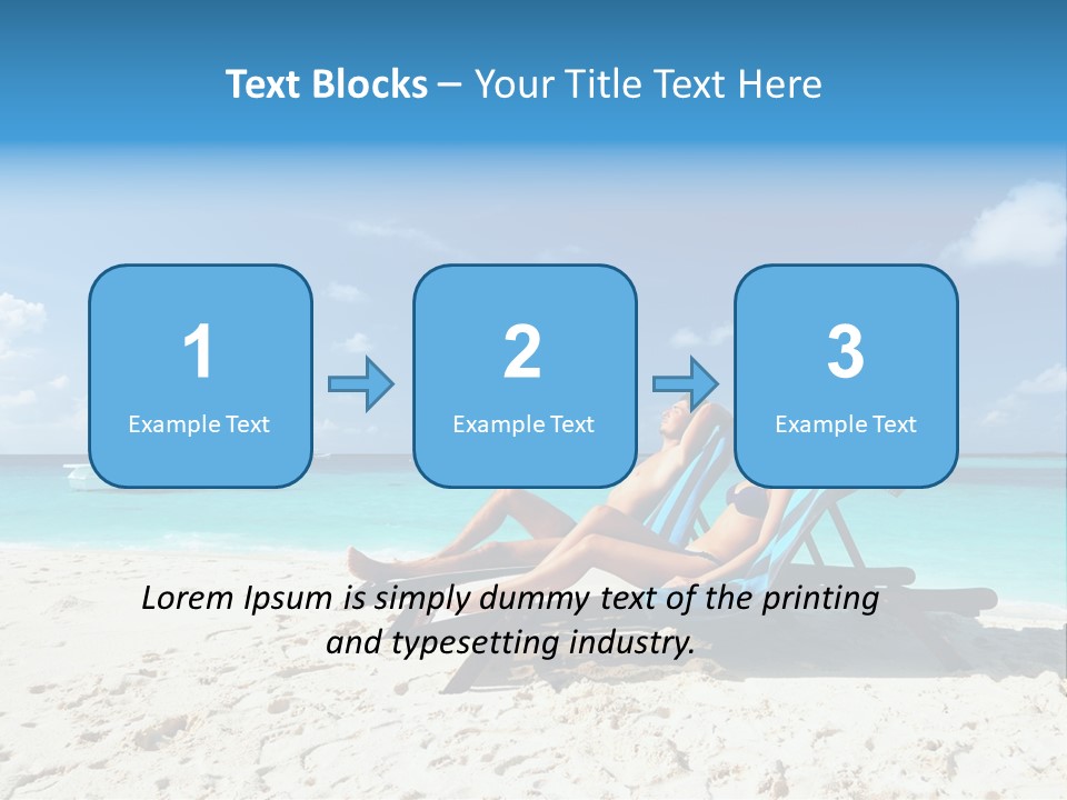 Tranquil Tourism Blue PowerPoint Template