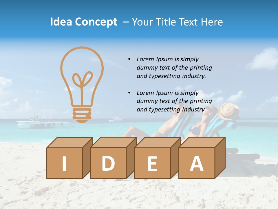 Tranquil Tourism Blue PowerPoint Template