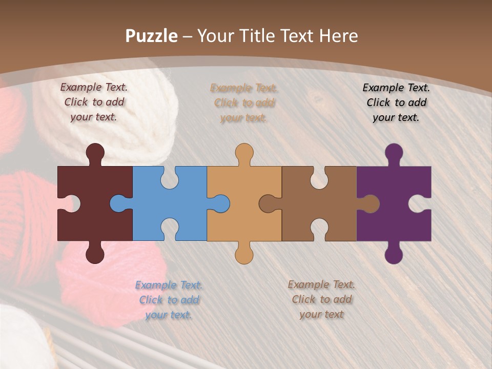 Space Needlework Textile PowerPoint Template