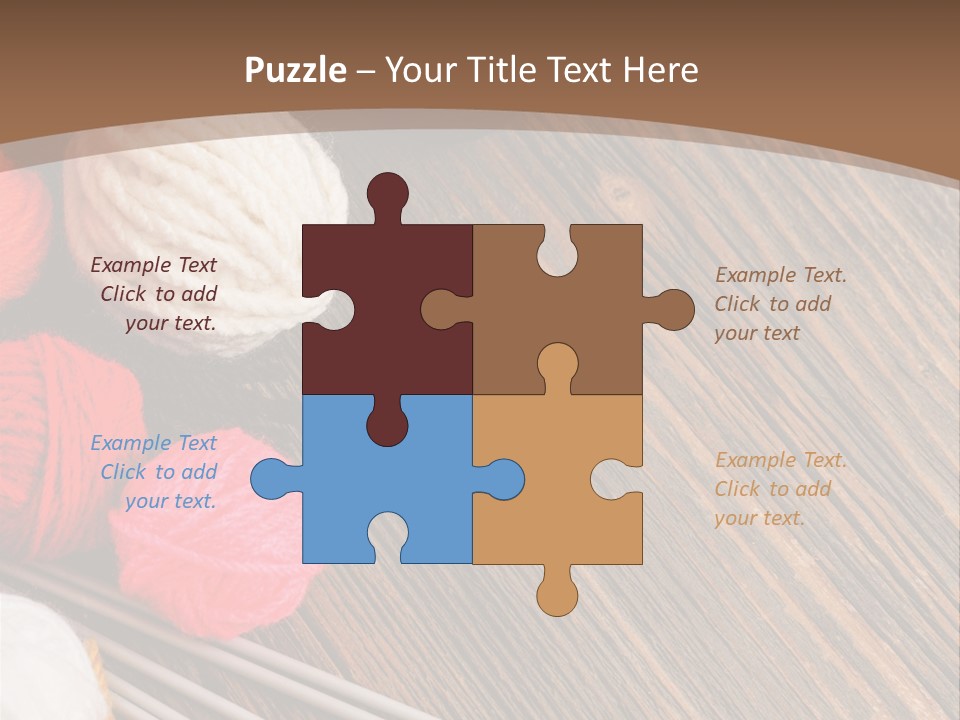 Space Needlework Textile PowerPoint Template