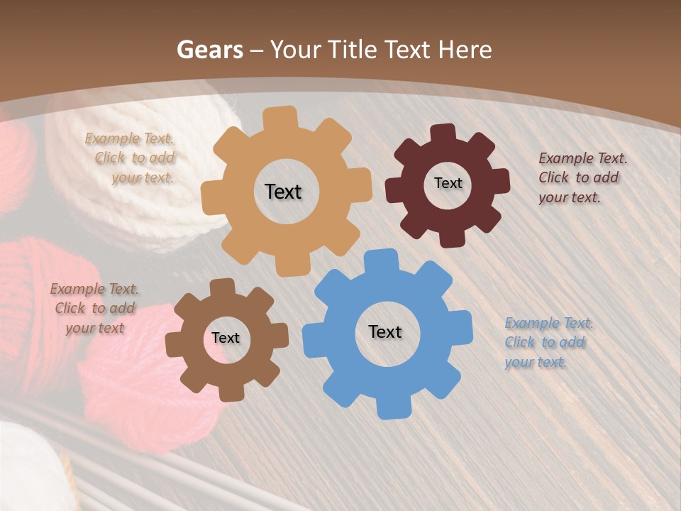 Space Needlework Textile PowerPoint Template