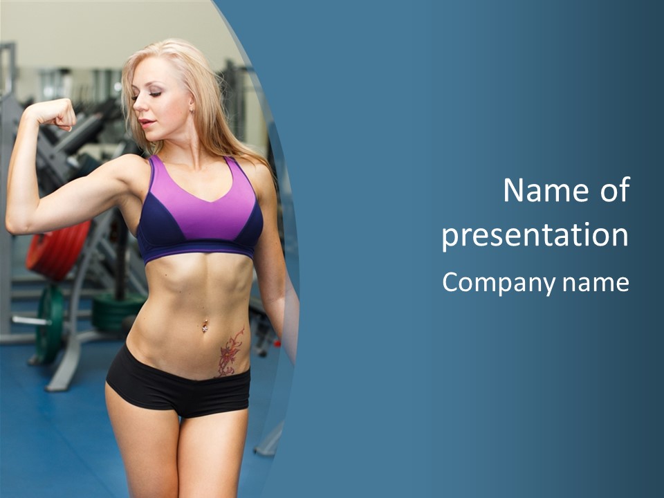 Person Shape Arm PowerPoint Template