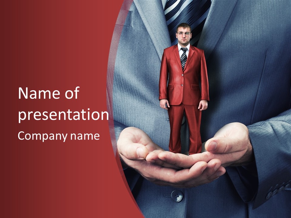 Style Businessman Thumb PowerPoint Template