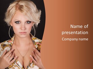 Lady Girl Charming PowerPoint Template