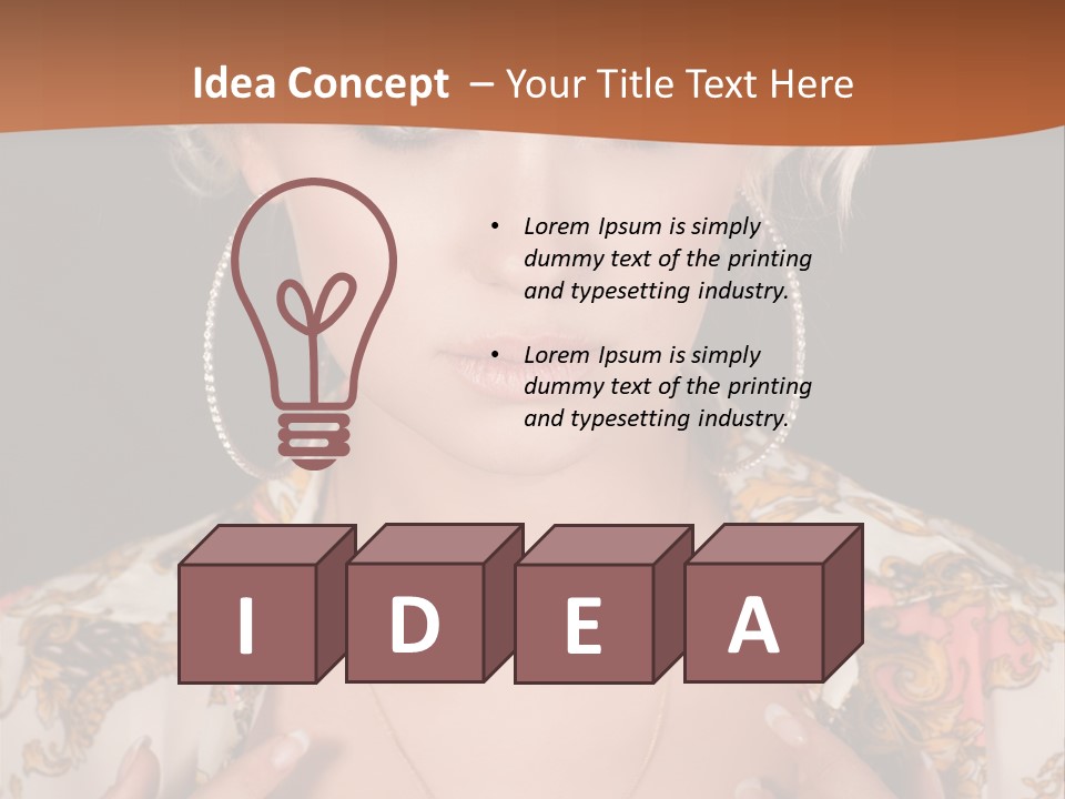 Lady Girl Charming PowerPoint Template