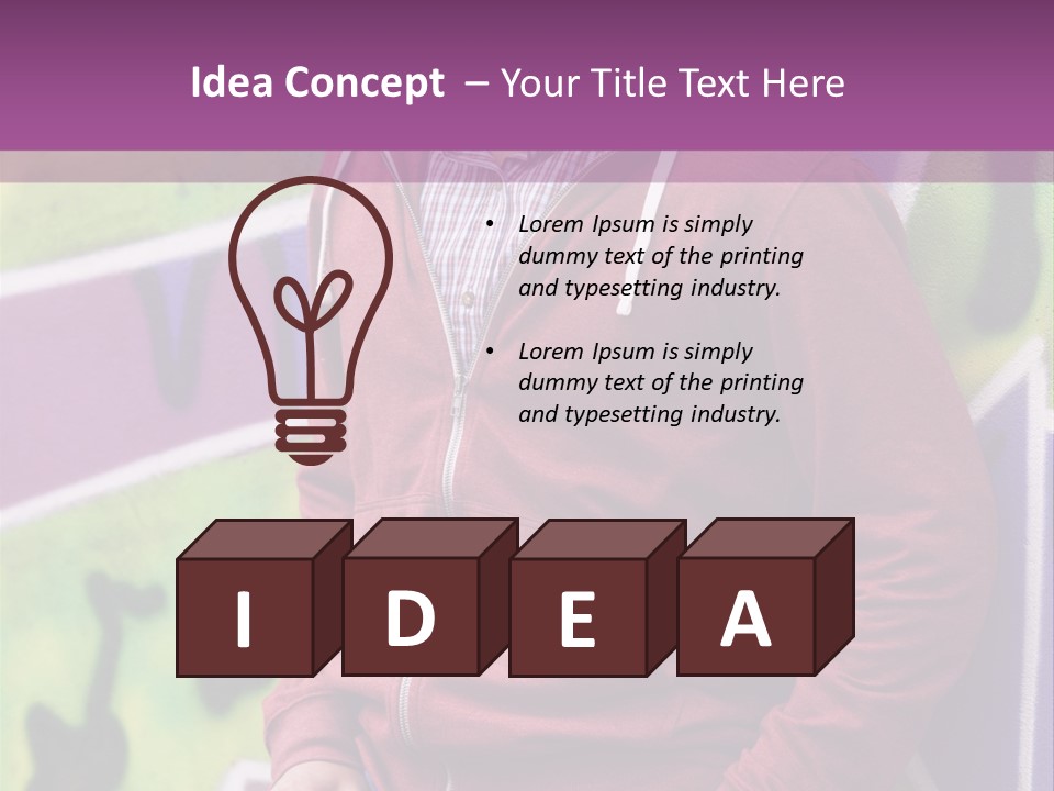 Man Street City PowerPoint Template