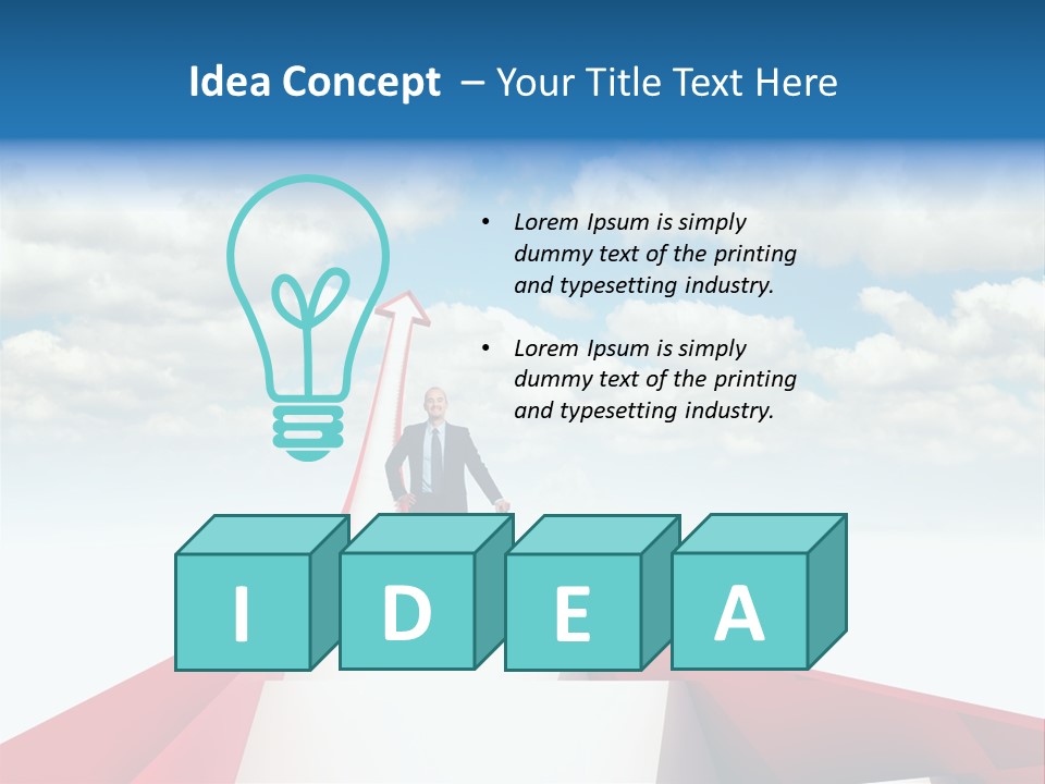Growing Portrait Worker PowerPoint Template