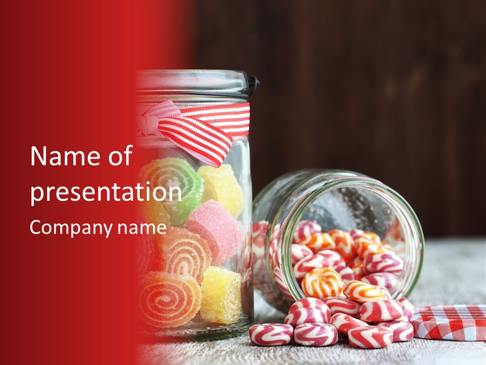 Jelly Bean Group Table PowerPoint Template
