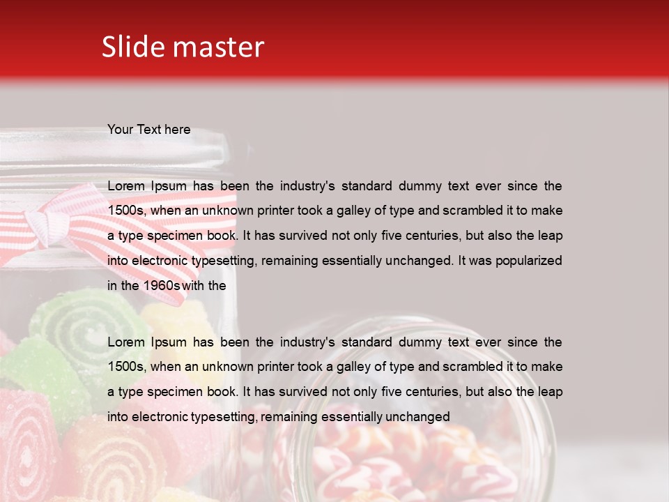 Jelly Bean Group Table PowerPoint Template