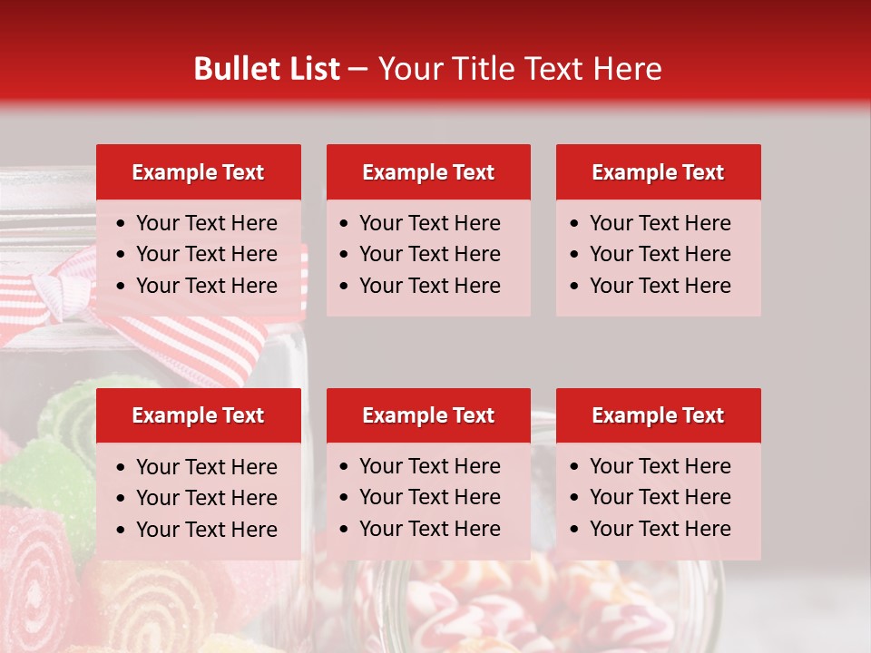 Jelly Bean Group Table PowerPoint Template