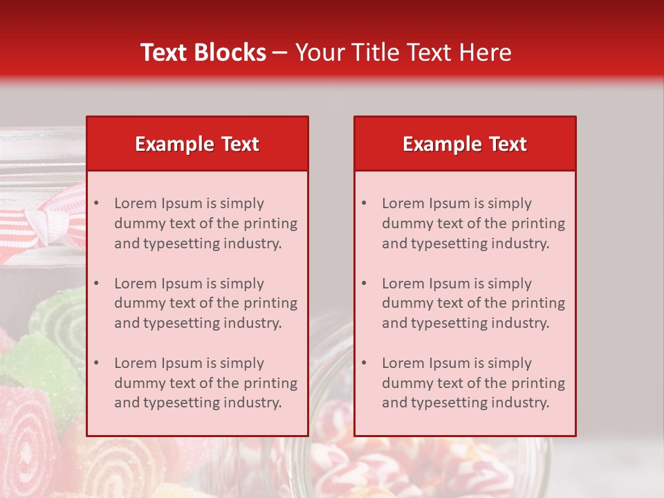 Jelly Bean Group Table PowerPoint Template