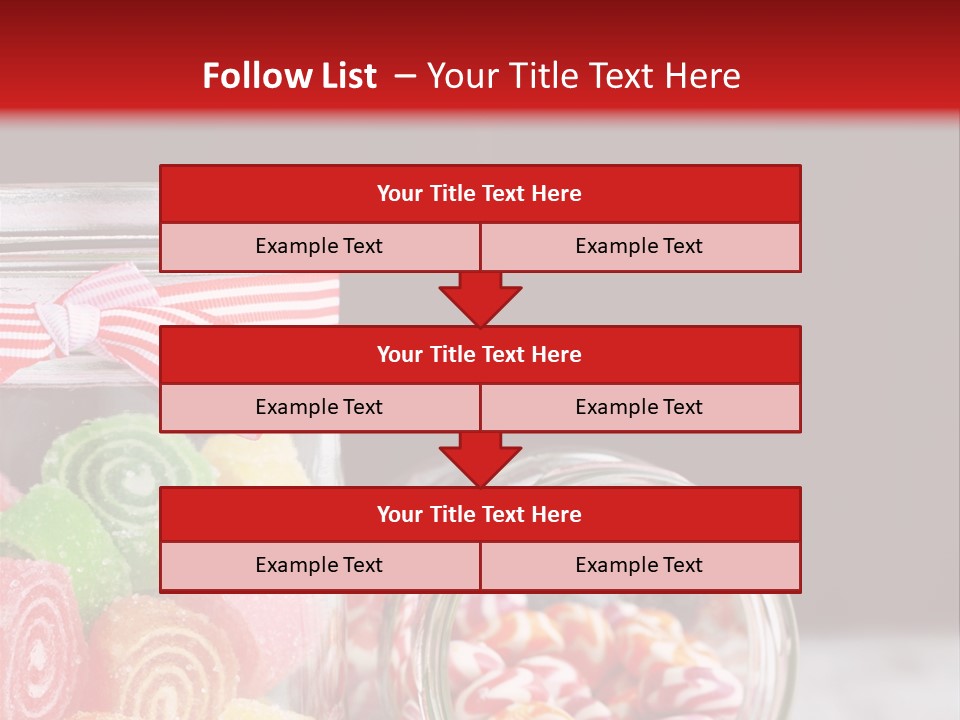 Jelly Bean Group Table PowerPoint Template