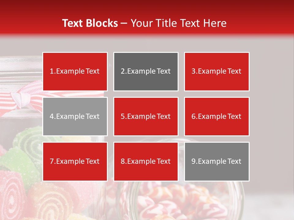 Jelly Bean Group Table PowerPoint Template