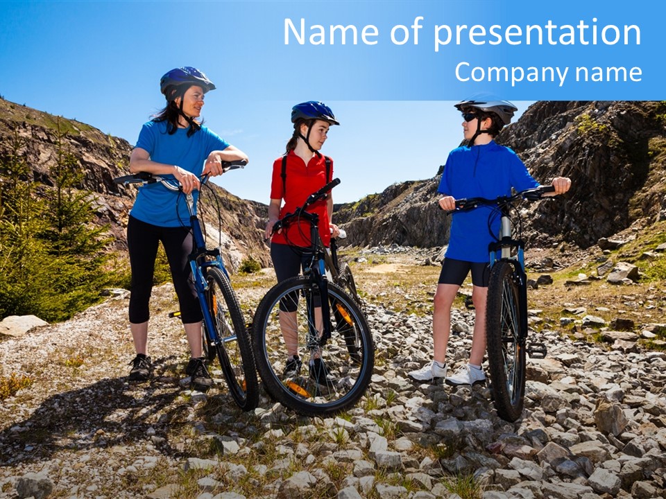 Trail Sportswear Female PowerPoint Template