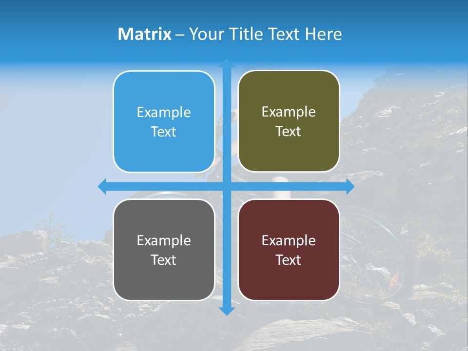 Sporty Cyclist Rock PowerPoint Template