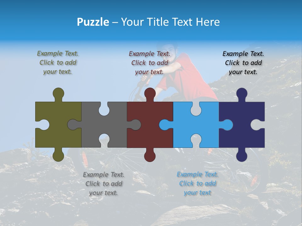 Sporty Cyclist Rock PowerPoint Template