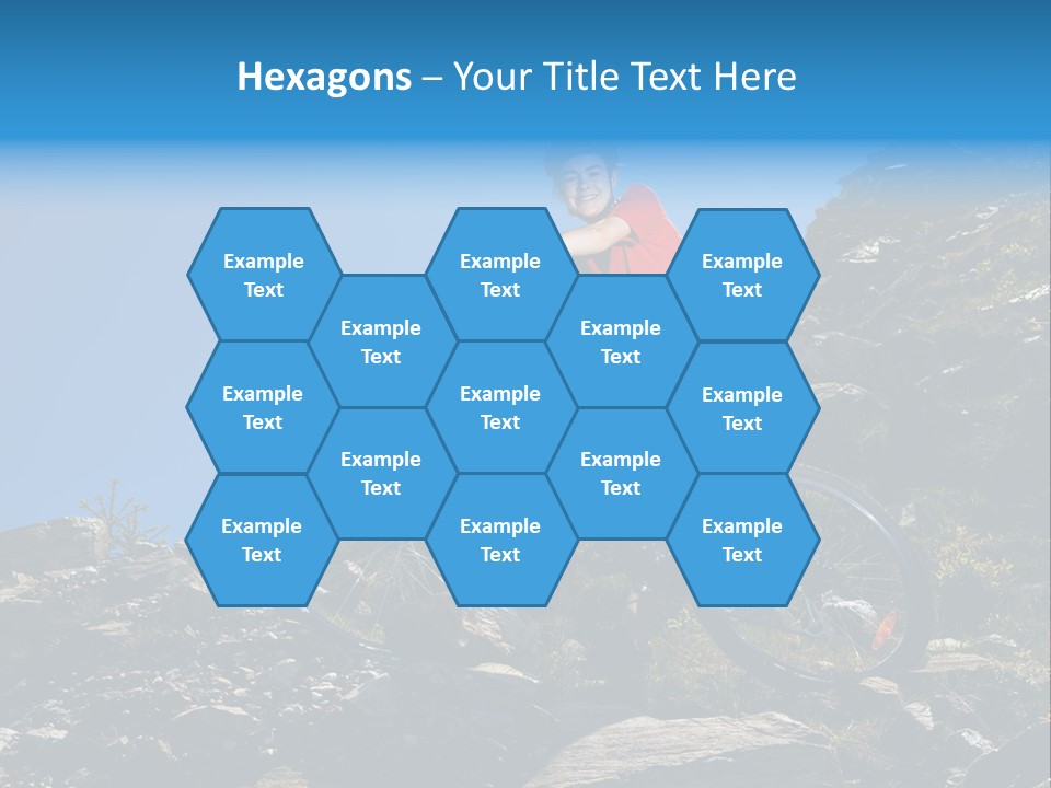 Sporty Cyclist Rock PowerPoint Template