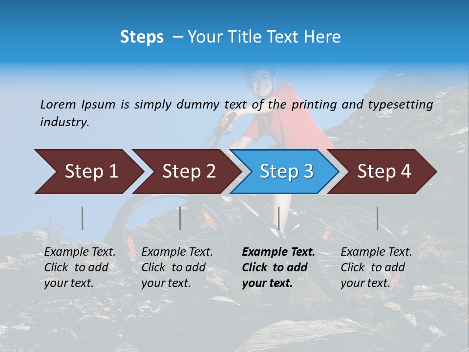 Sporty Cyclist Rock PowerPoint Template