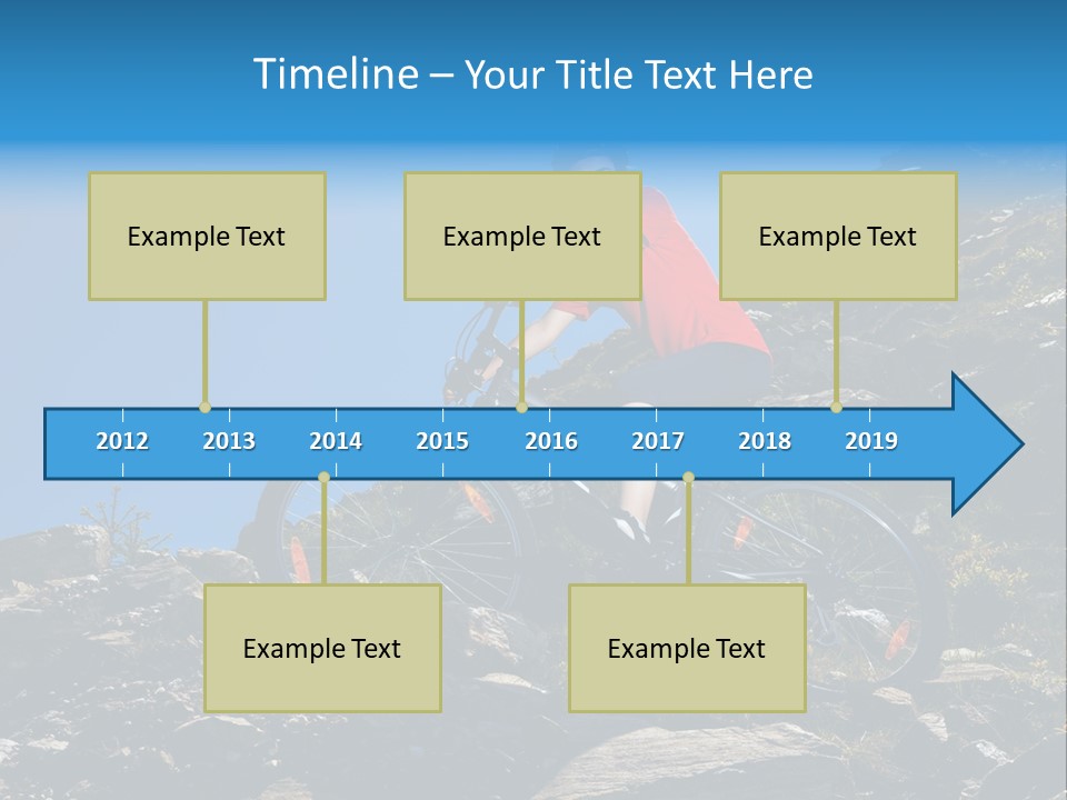 Sporty Cyclist Rock PowerPoint Template