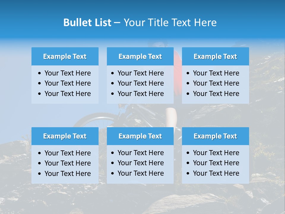 Sporty Cyclist Rock PowerPoint Template