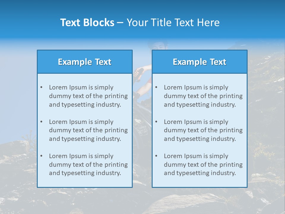 Sporty Cyclist Rock PowerPoint Template