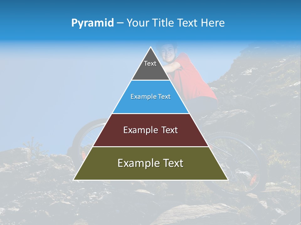 Sporty Cyclist Rock PowerPoint Template