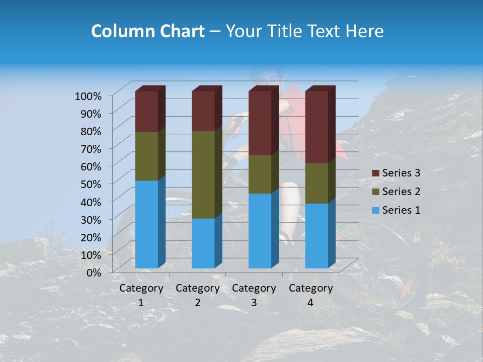 Sporty Cyclist Rock PowerPoint Template