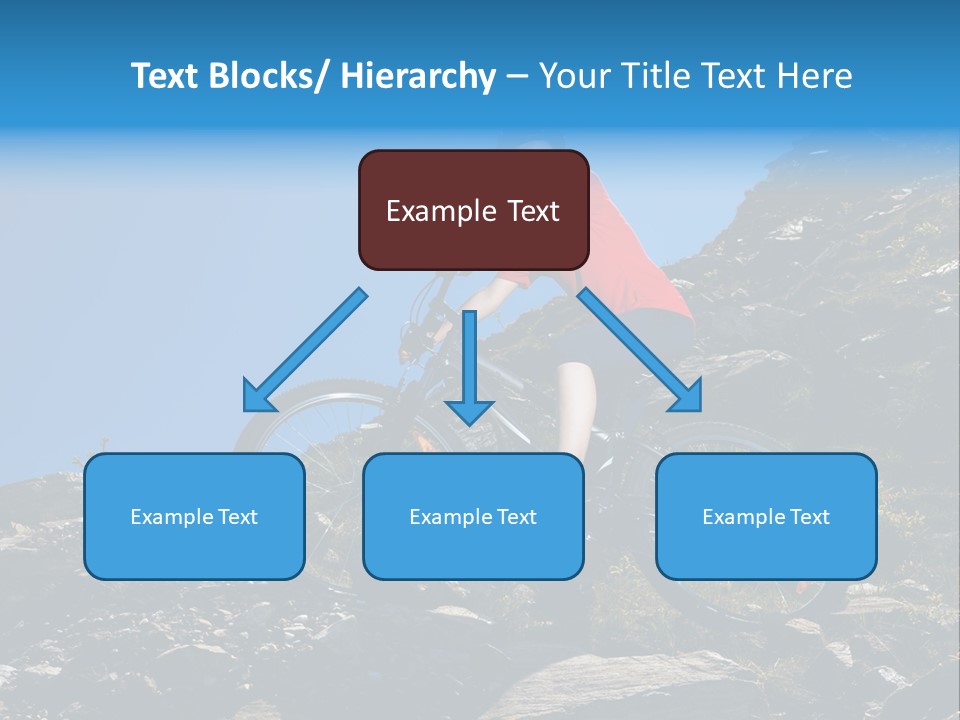Sporty Cyclist Rock PowerPoint Template