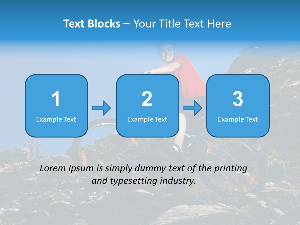 Sporty Cyclist Rock PowerPoint Template