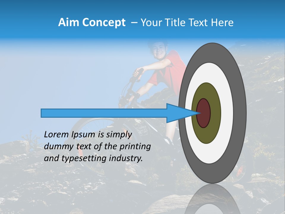 Sporty Cyclist Rock PowerPoint Template