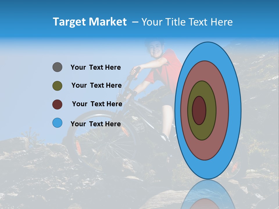 Sporty Cyclist Rock PowerPoint Template