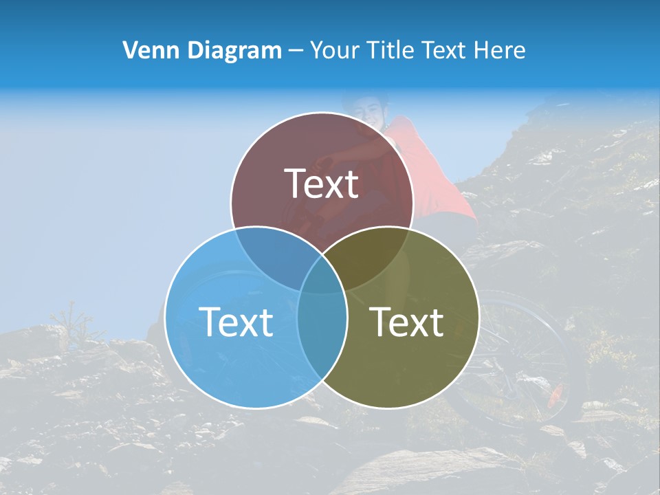 Sporty Cyclist Rock PowerPoint Template