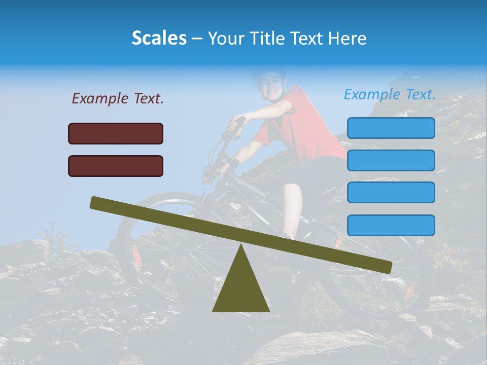 Sporty Cyclist Rock PowerPoint Template