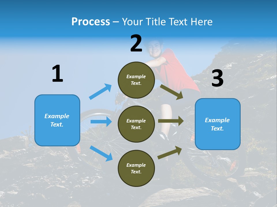 Sporty Cyclist Rock PowerPoint Template