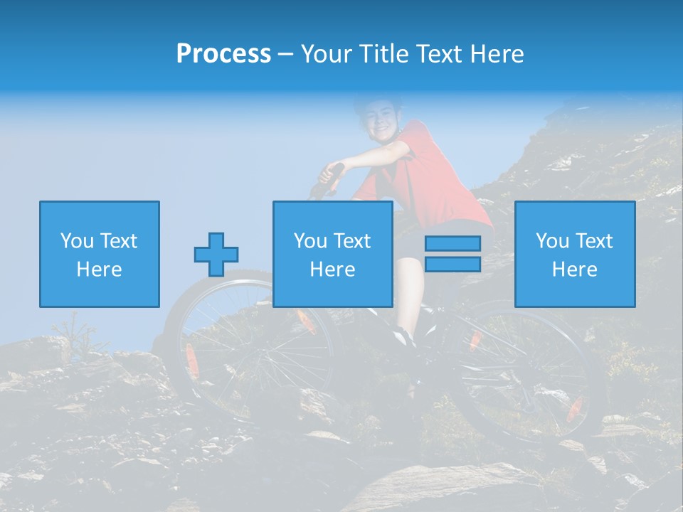 Sporty Cyclist Rock PowerPoint Template