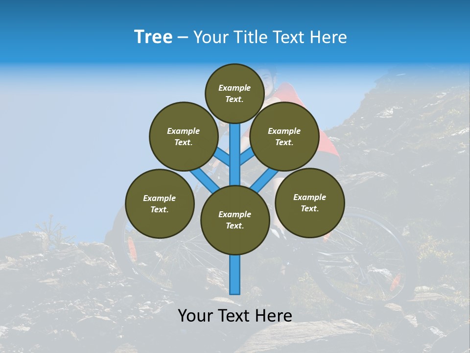 Sporty Cyclist Rock PowerPoint Template