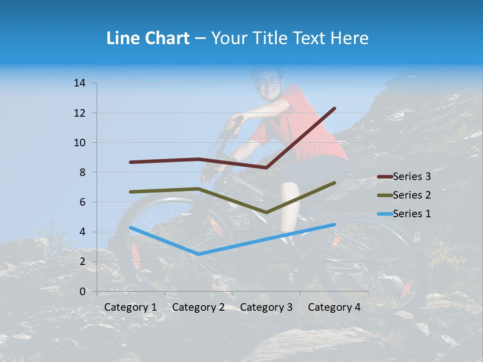 Sporty Cyclist Rock PowerPoint Template