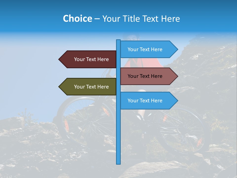 Sporty Cyclist Rock PowerPoint Template