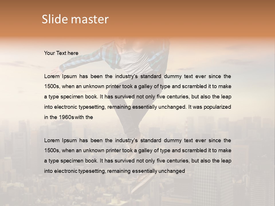 String Purple Object PowerPoint Template