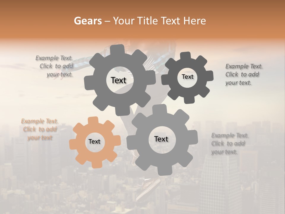 String Purple Object PowerPoint Template