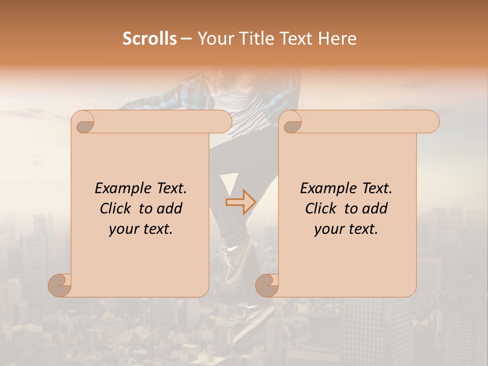String Purple Object PowerPoint Template
