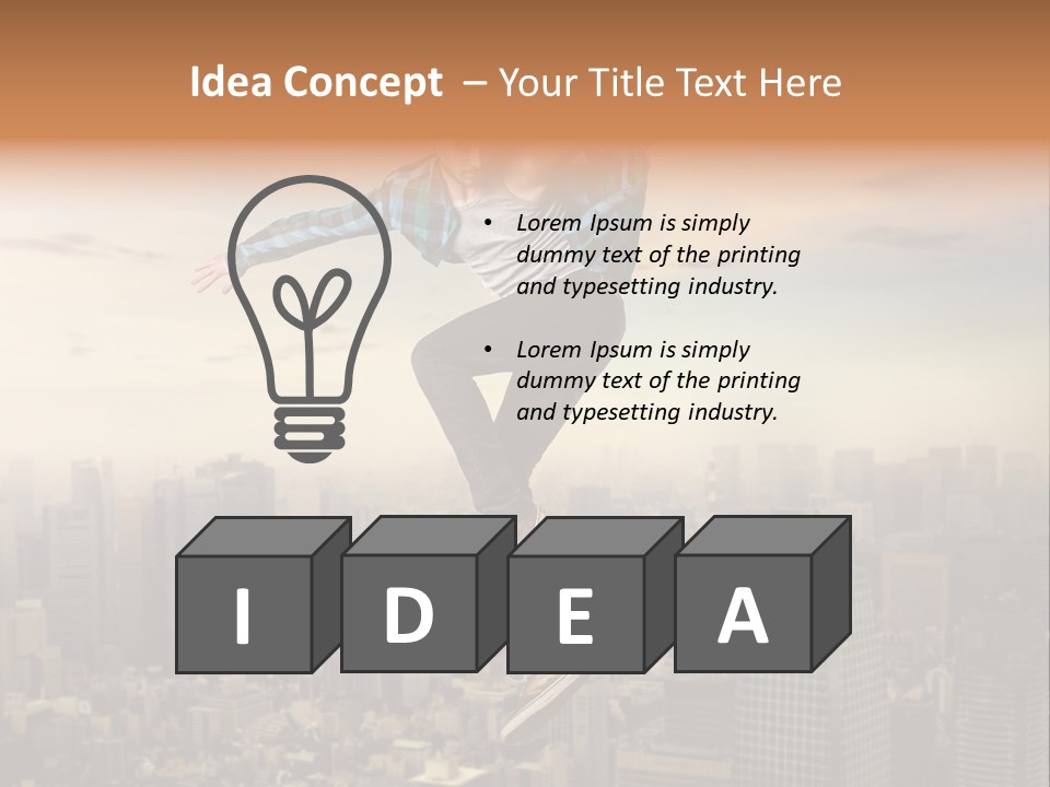 String Purple Object PowerPoint Template