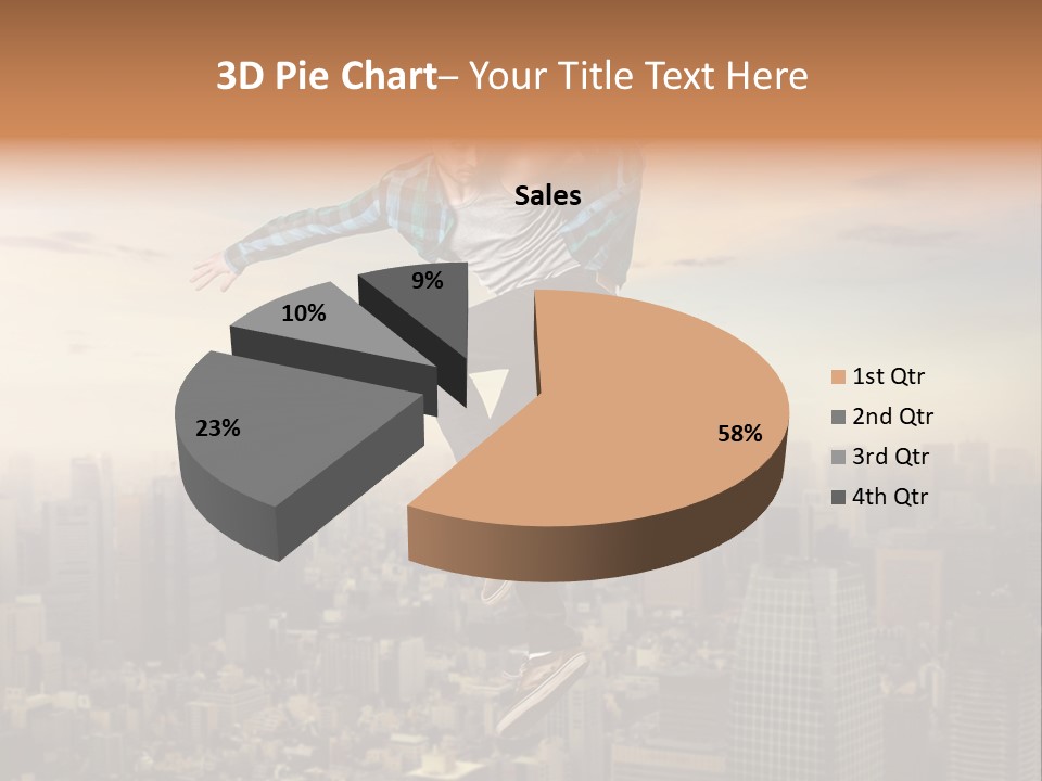 String Purple Object PowerPoint Template