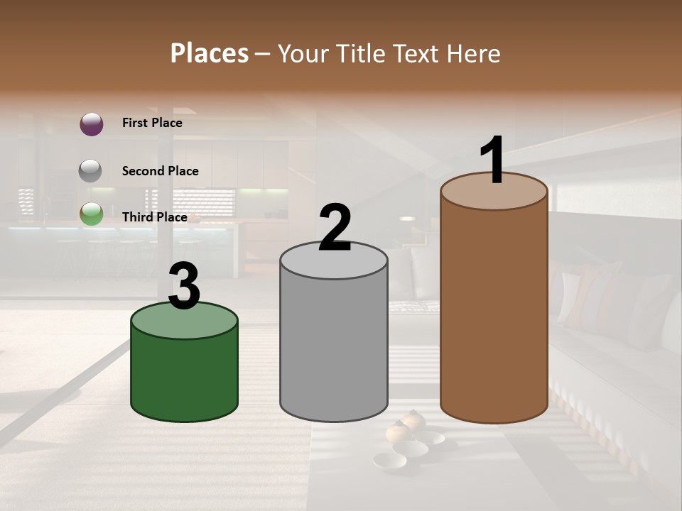 Architectural Room Living PowerPoint Template
